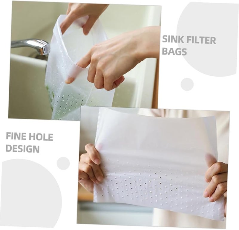 90 قطعة من أكياس التصفية القابلة للتصرف لمصرف حوض المطبخ، مصفاة نفايات الطعام، أكياس قمامة - Image 3